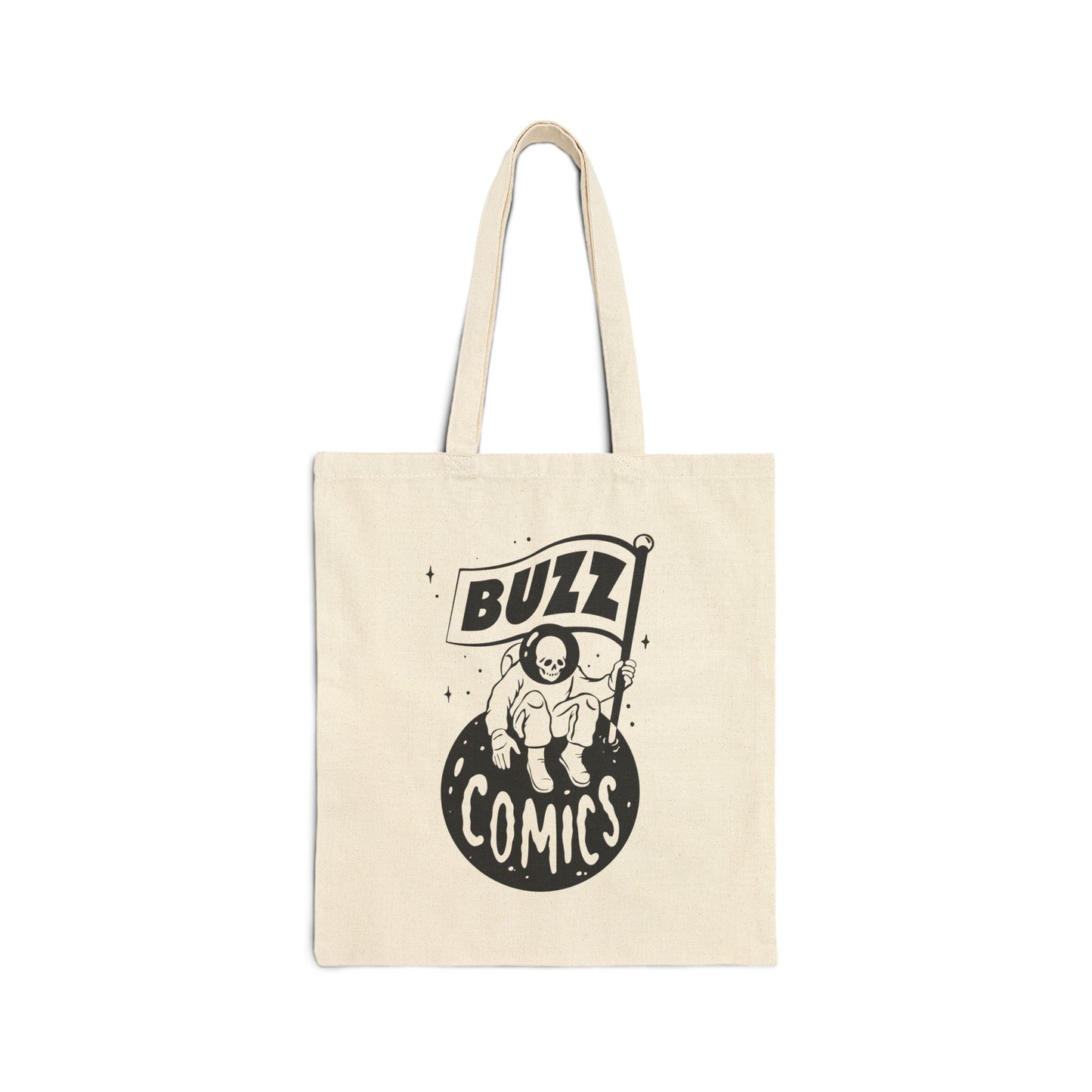 Buzz Comics Cotton Canvas Tote Bag - Natural