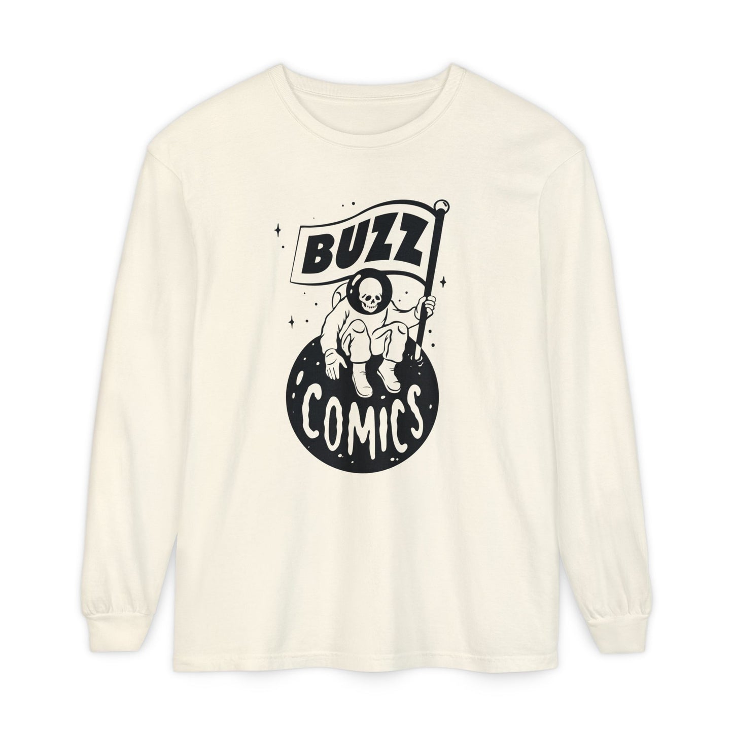 Buzz Comics Long Sleeve Tee - Black logo