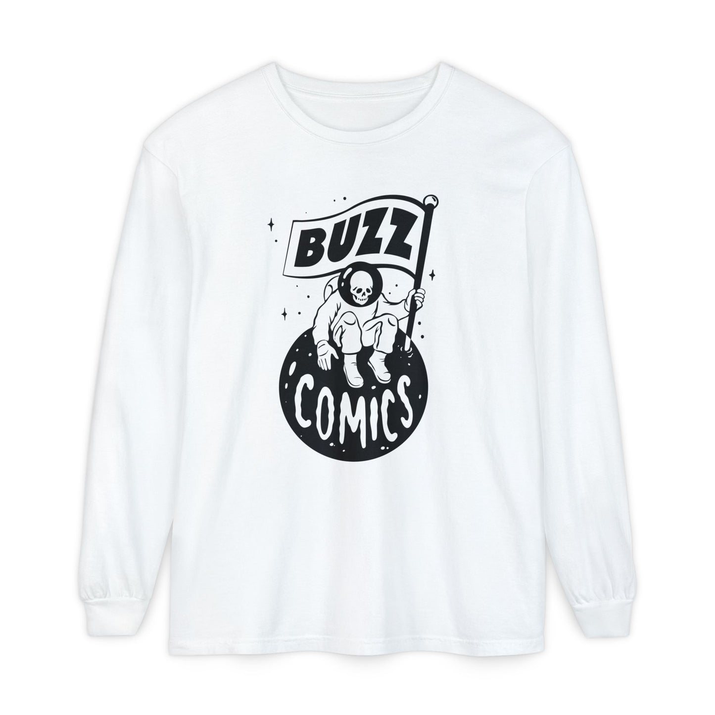 Buzz Comics Long Sleeve Tee - Black logo