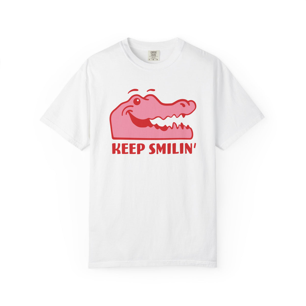 Keep Smilin' Gator Tee (Pink Variant)